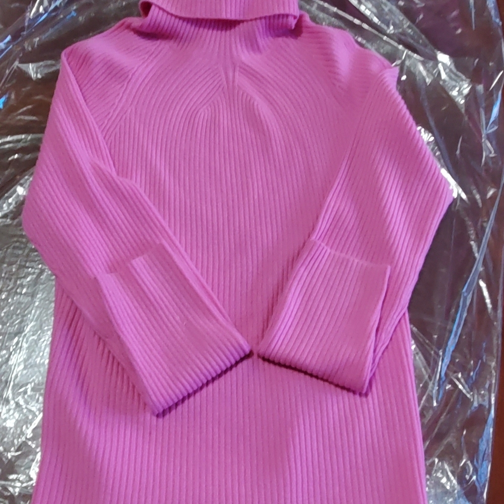 Cashmere Pink Turtleneck Sweater